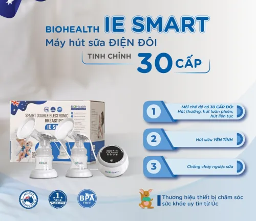 Máy Hút Sữa Điện Đôi Biohealth 30 Cấp Độ IE SMART